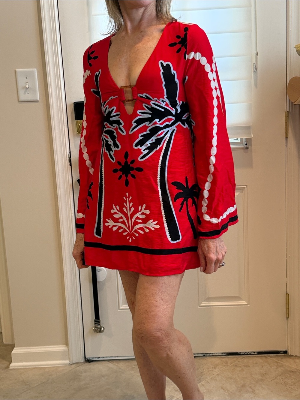 Women’s Red Palm-